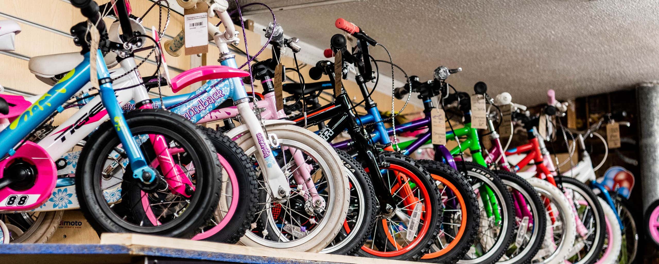 photo of childrens bikes