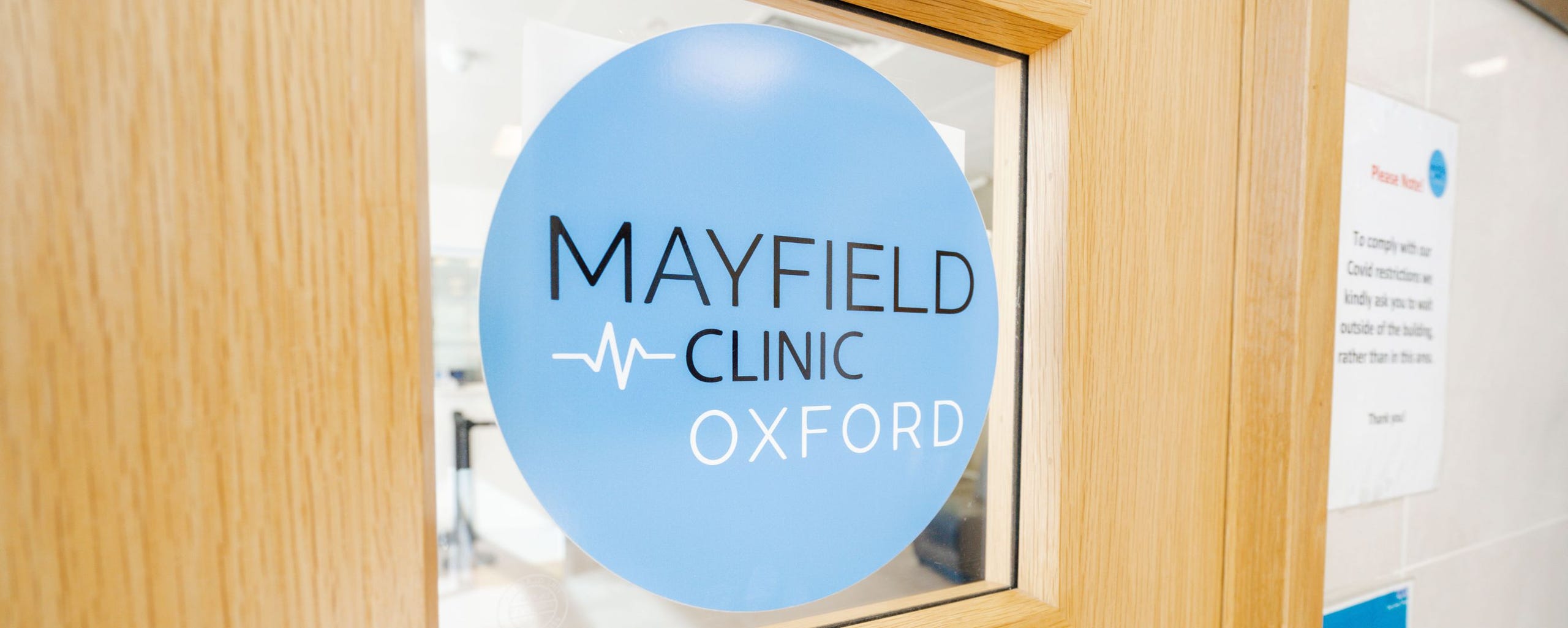 mayfield clinic sign on door 