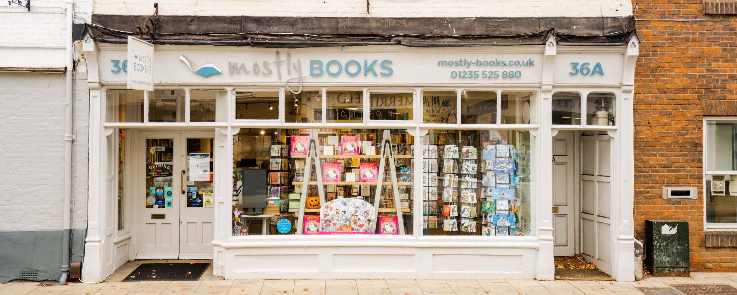 the front of a book shop
