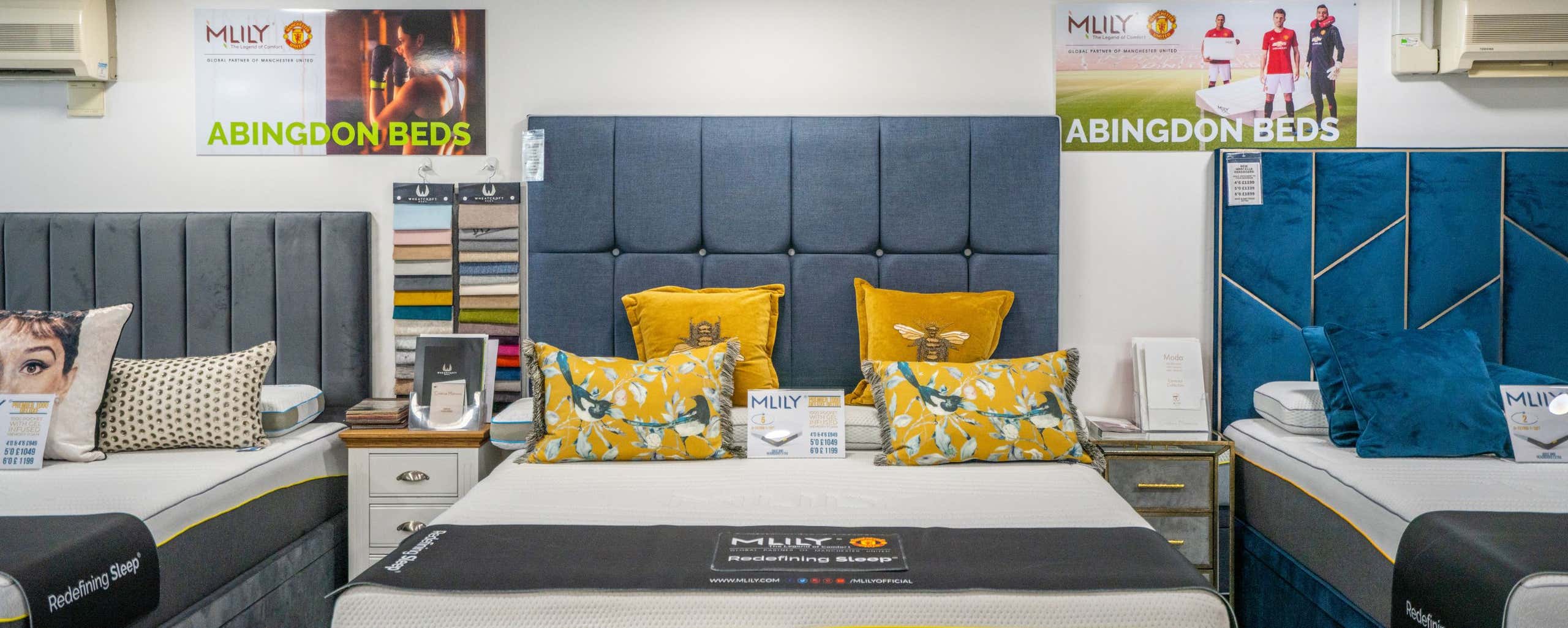 photo of bed in show room