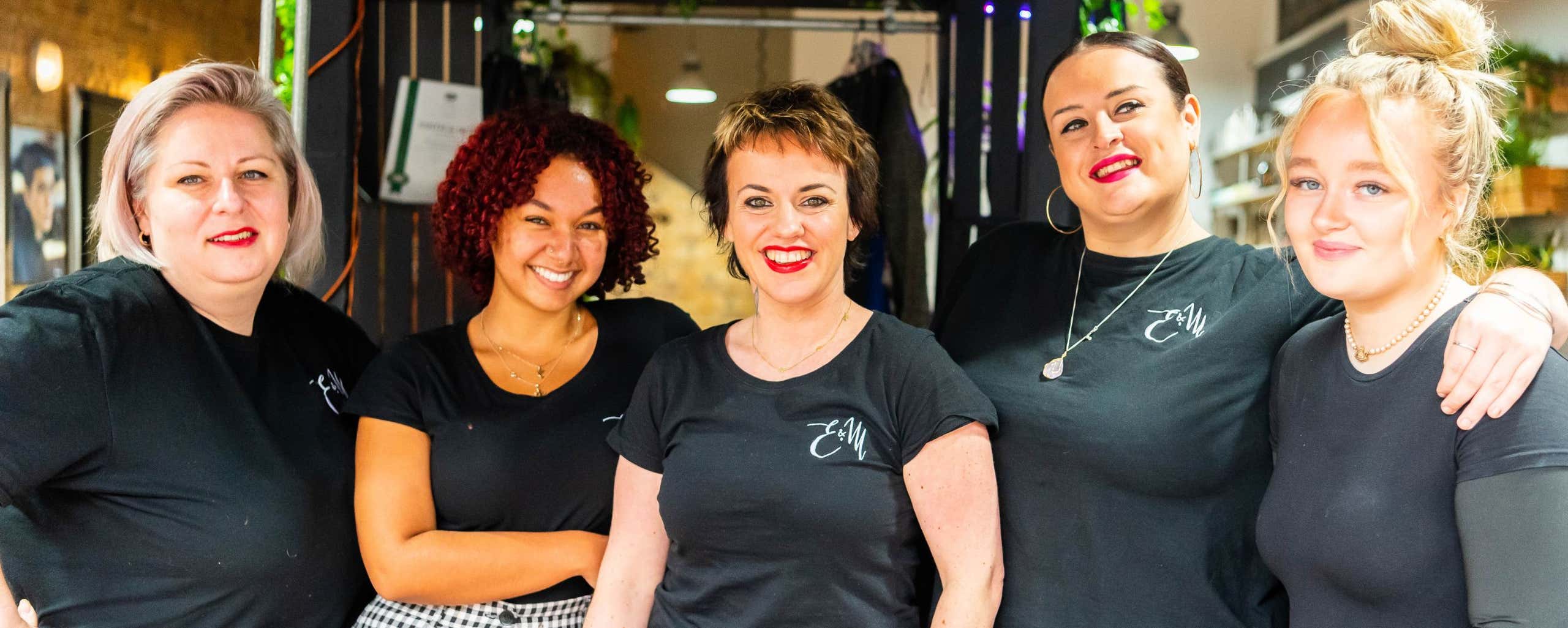 hair salon team photo