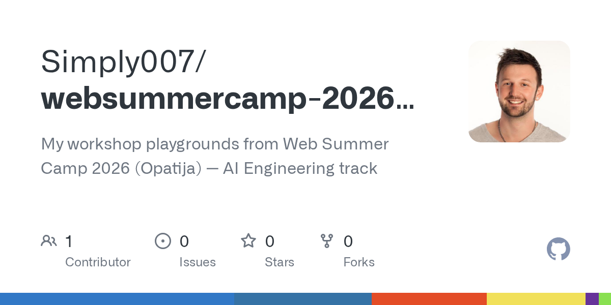 Web Summer Camp 2026 Workshop Playgrounds