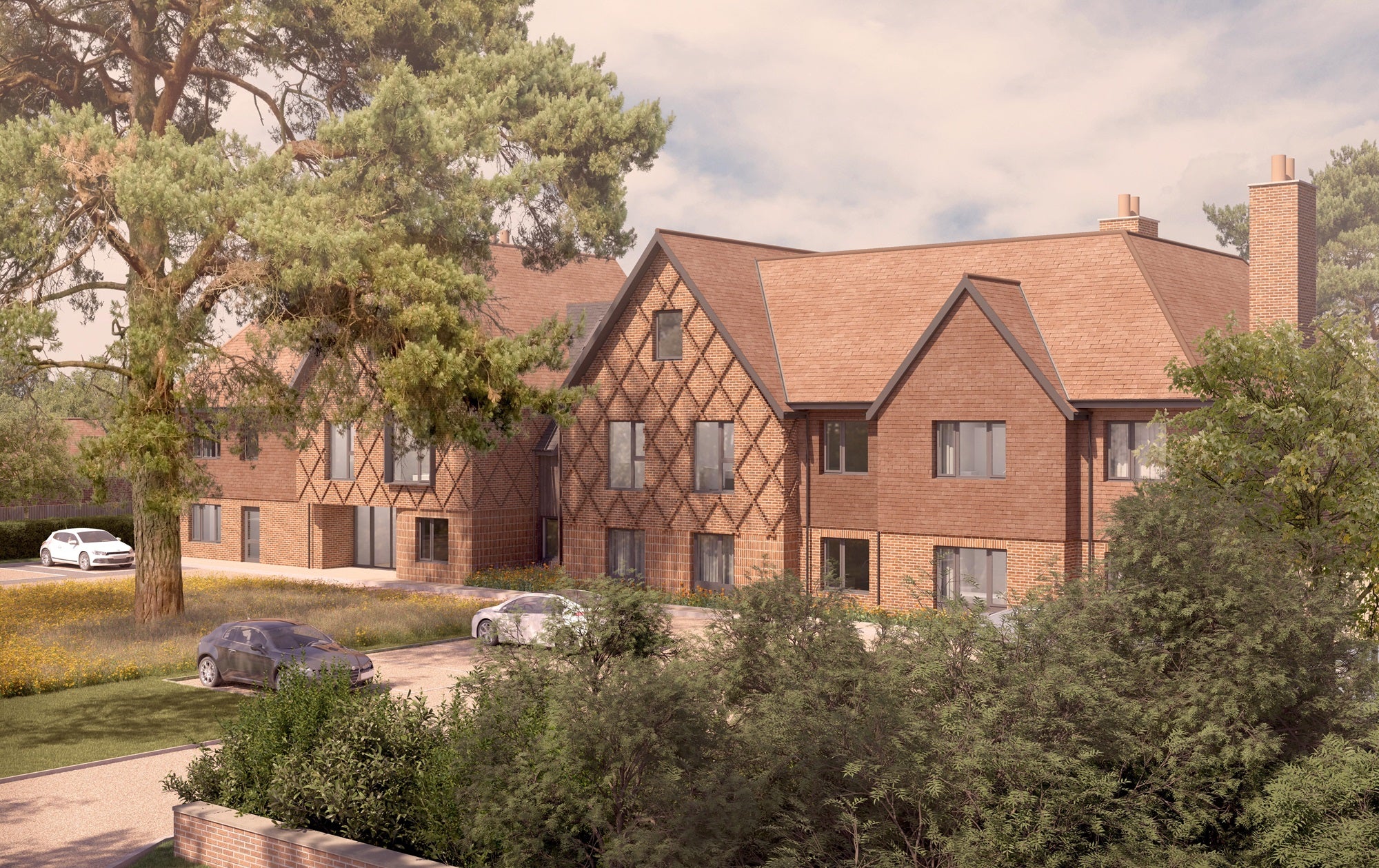 CGI of a care home development scheme in Fareham, Hampshire