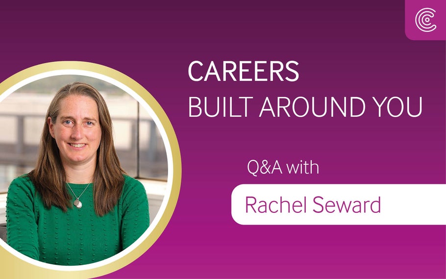 'Careers Built Around You' tile with Rachel Seward's headshot