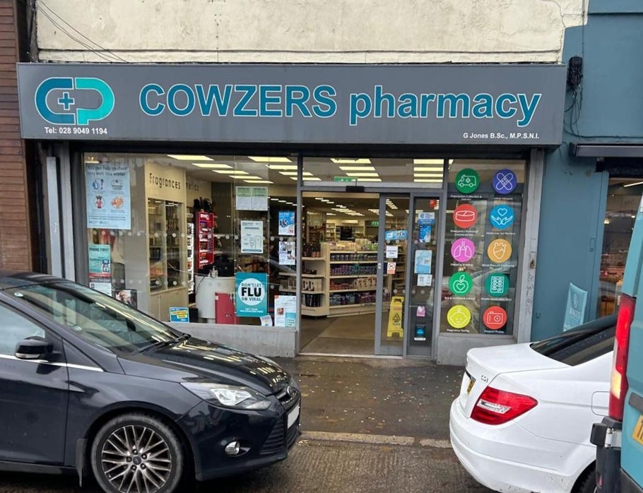 Cowzers Pharmacy in Belfast, County Antrim.