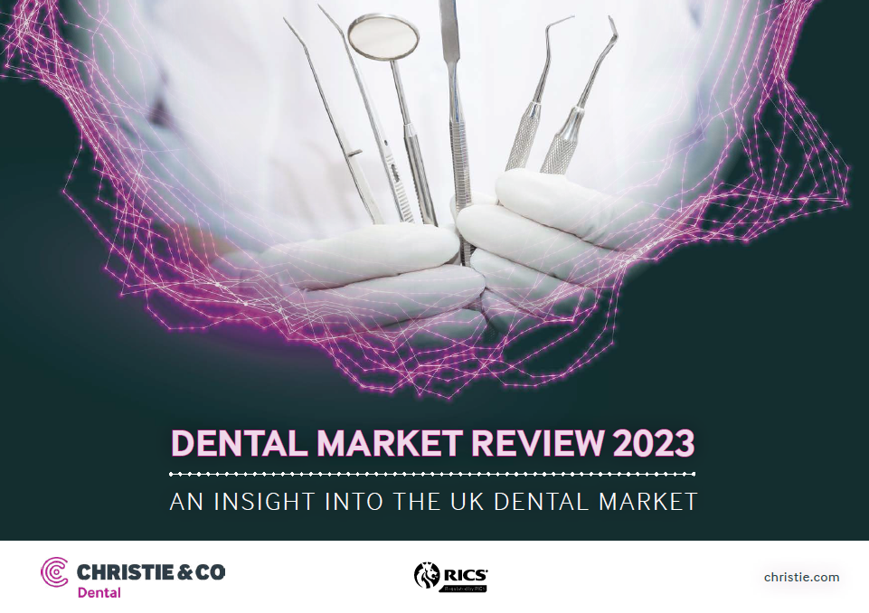 Front cover of Christie & Co's Dental Market Review 2023 report