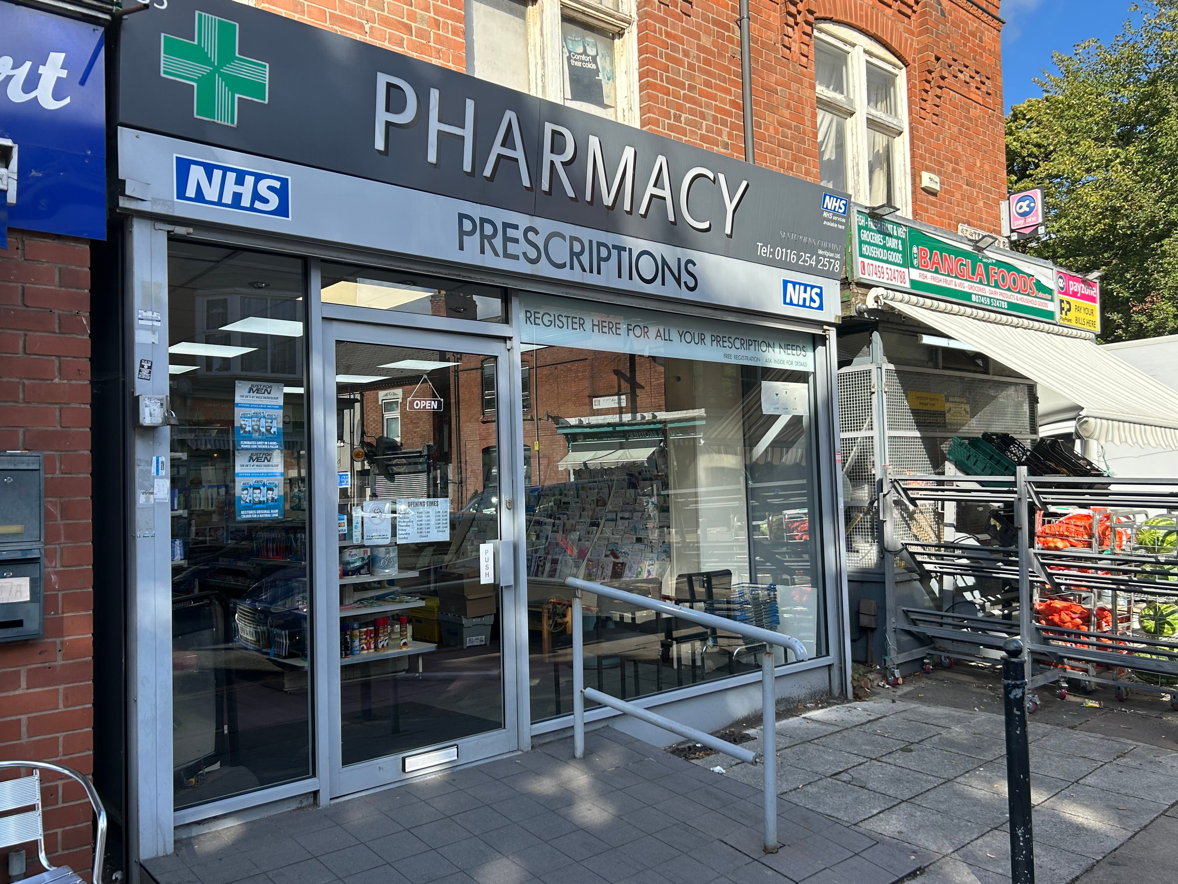 St Stephens Chemist (St Stephens Road) in Leicester.