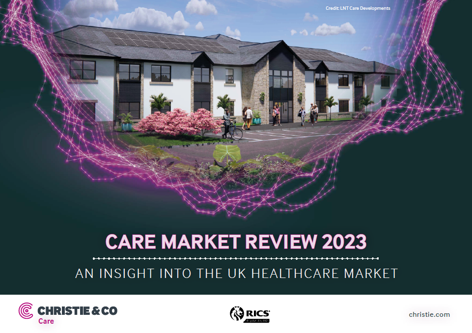Front cover of Christie & Co's Care Market Review 2023 report