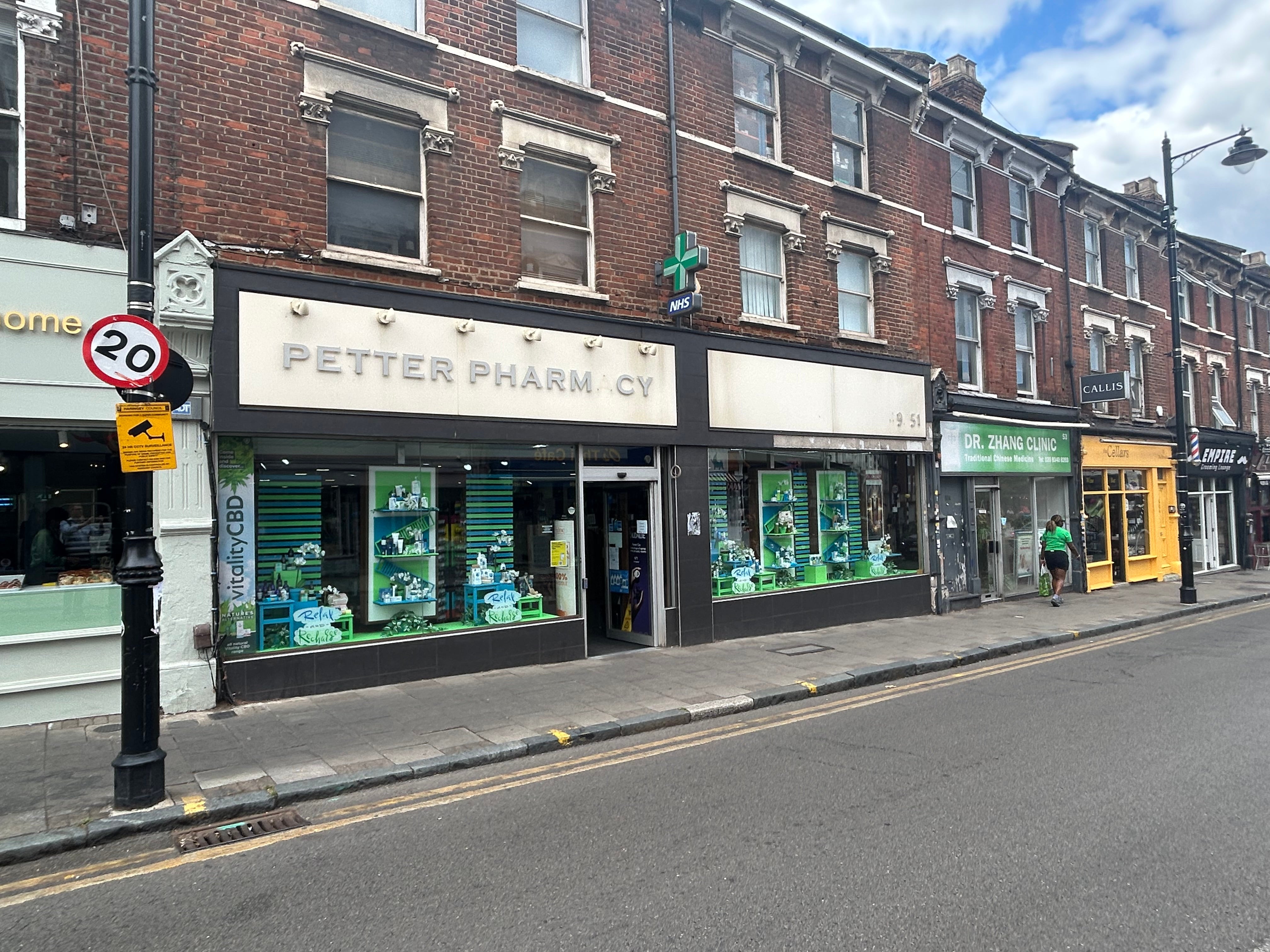 Petter Pharmacy in Crouch End, North London.