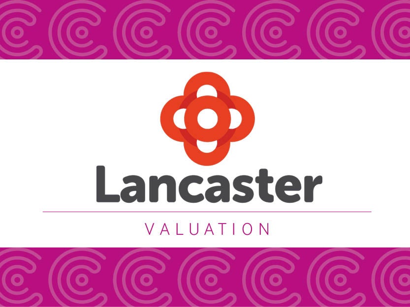 Lancaster Medical Practice logo with - Valuation written in text below. Supported with Christie & Co logos 