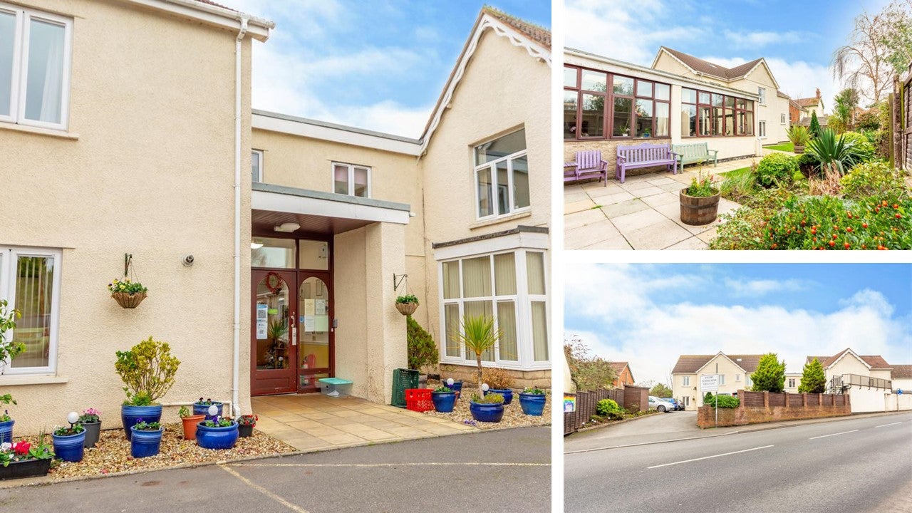 A collage of images of The Firs Nursing Home in Taunton, Somerset