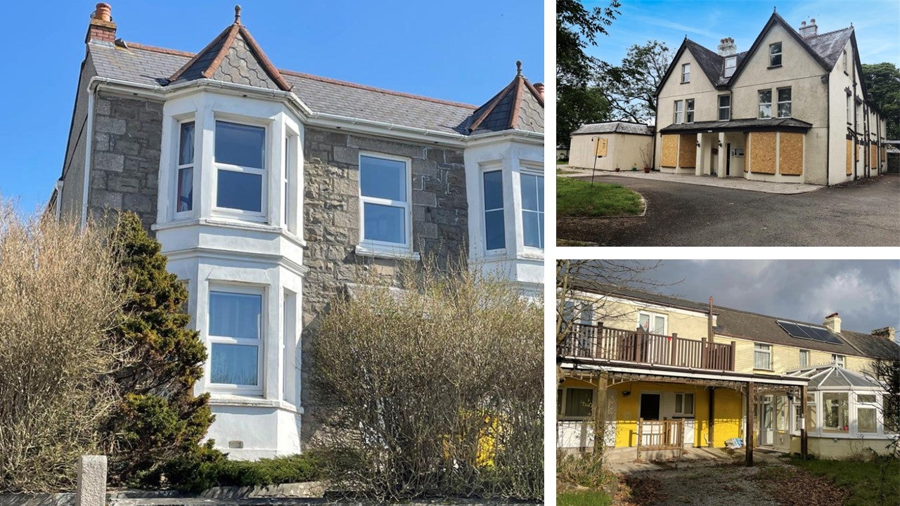 Three closed care homes in Cornwall: Highermead in Camelford, and Meadow View and Hillcrest in Redruth.