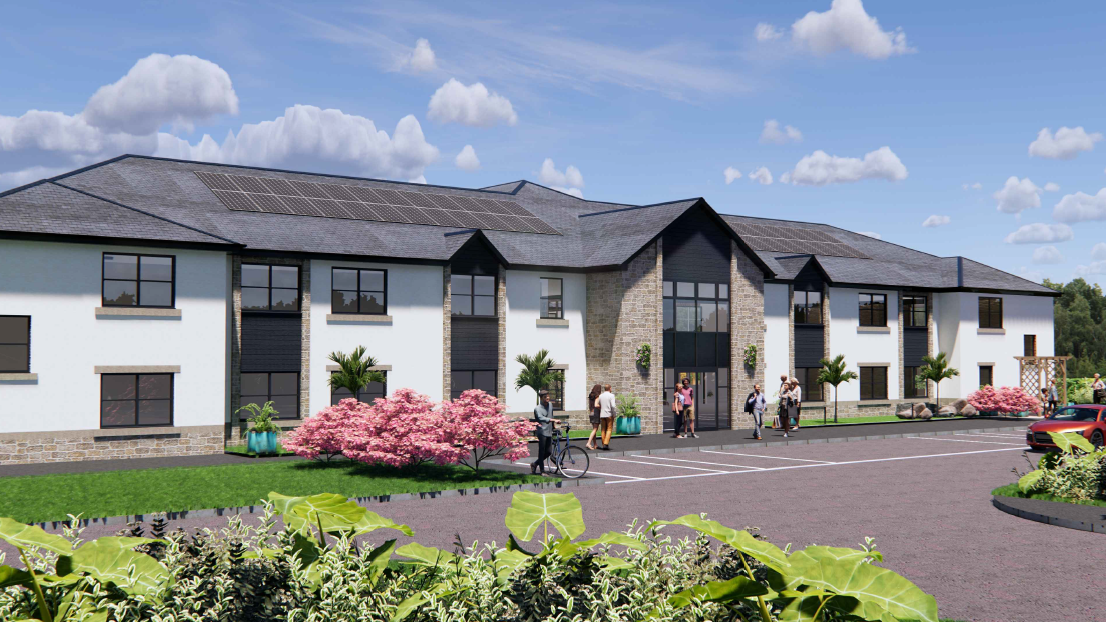Proposed care home development scheme in Midsomer Norton, Somerset