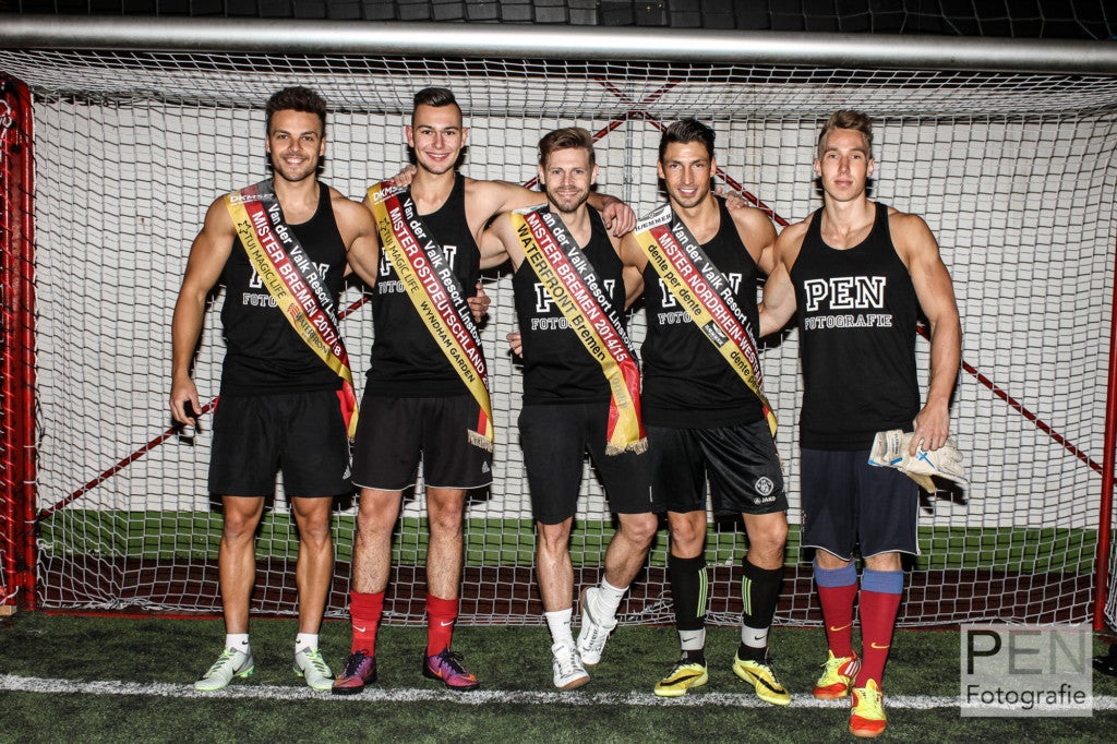 Das Mister Germany-Team beim DKMS-Soccer-Charity in Oldenburg 2018; Foto: PEN Fotografie