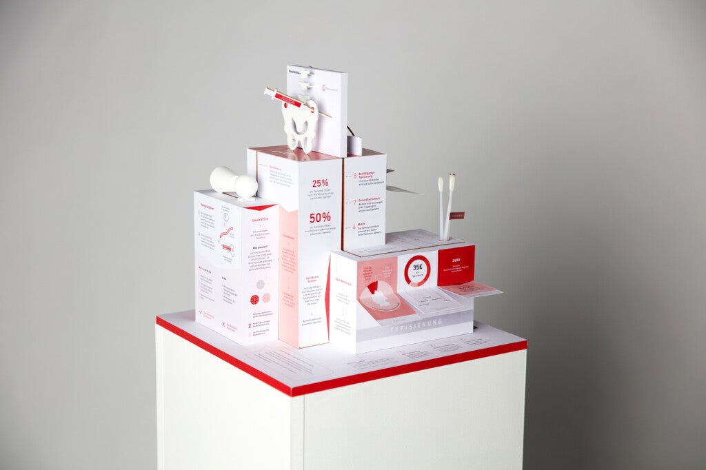 Ein Modell einer Stammzellspende Ein Modell einer Stammzellspende