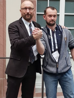 Auf dem Patiententag des EBMT-Kongresses, konnten sich Darrel und Frank endlich kennenlernen.