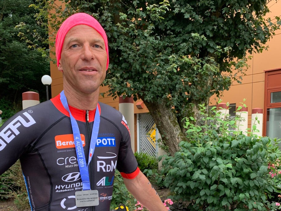 Volker beim Triathlon „Ostseeman“ Volker beim Triathlon „Ostseeman“