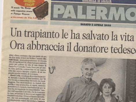 Eine italienische Zeitung aus dem Jahr 1999 Eine italienische Zeitung aus dem Jahr 1999