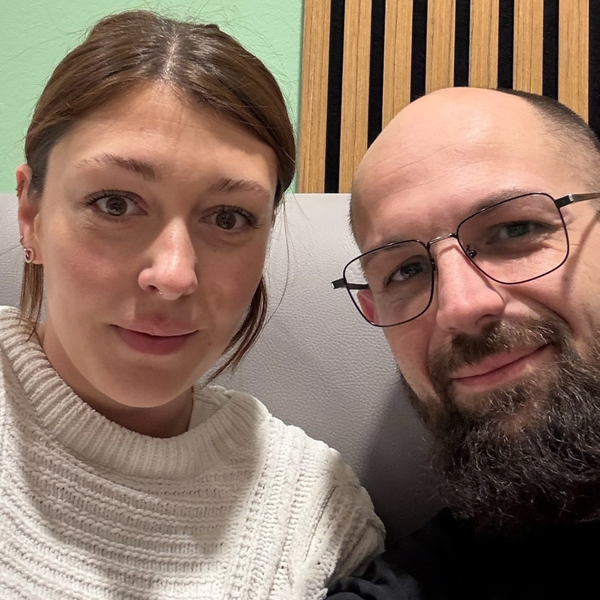 Foto von Marie und Pascal im Krankenhaus Foto von Marie und Pascal im Krankenhaus