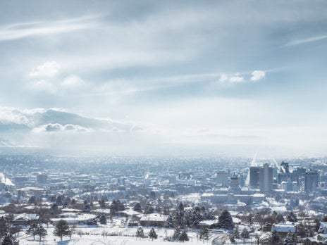 Salt Lake City im Schnee Salt Lake City im Schnee