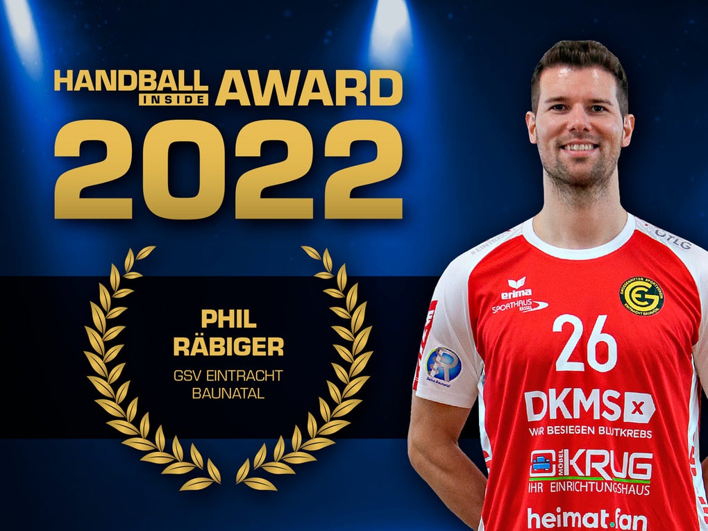 Phil Räbiger vom GSV Eintracht Baunatal hat vom Handball-Magazin "HANDBALL inside" einen Award für sein tolles Engagement verliehen bekommen. Credit: Handball Inside Phil Räbiger vom GSV Eintracht Baunatal hat vom Handball-Magazin "HANDBALL inside" einen Award für sein tolles Engagement verliehen bekommen. Credit: Handball Inside