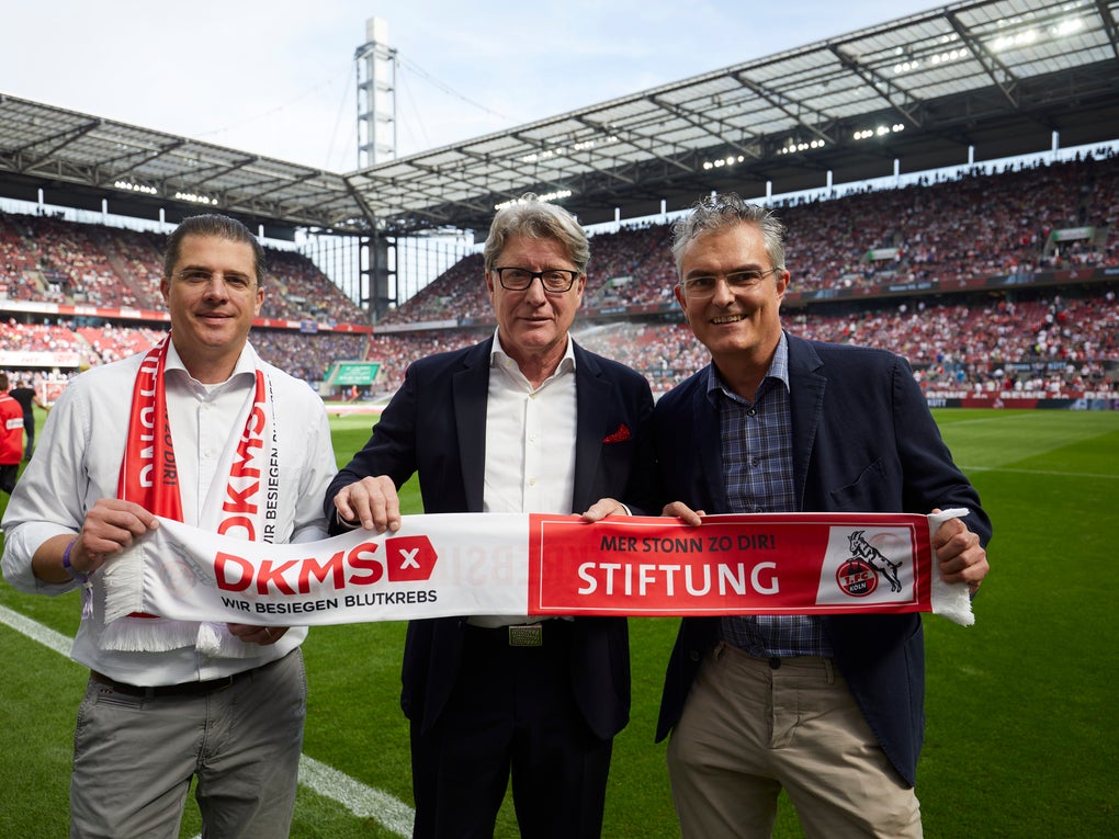 Kooperation zwischen der Stiftung 1. FC Köln und der DKMS Kooperation zwischen der Stiftung 1. FC Köln und der DKMS