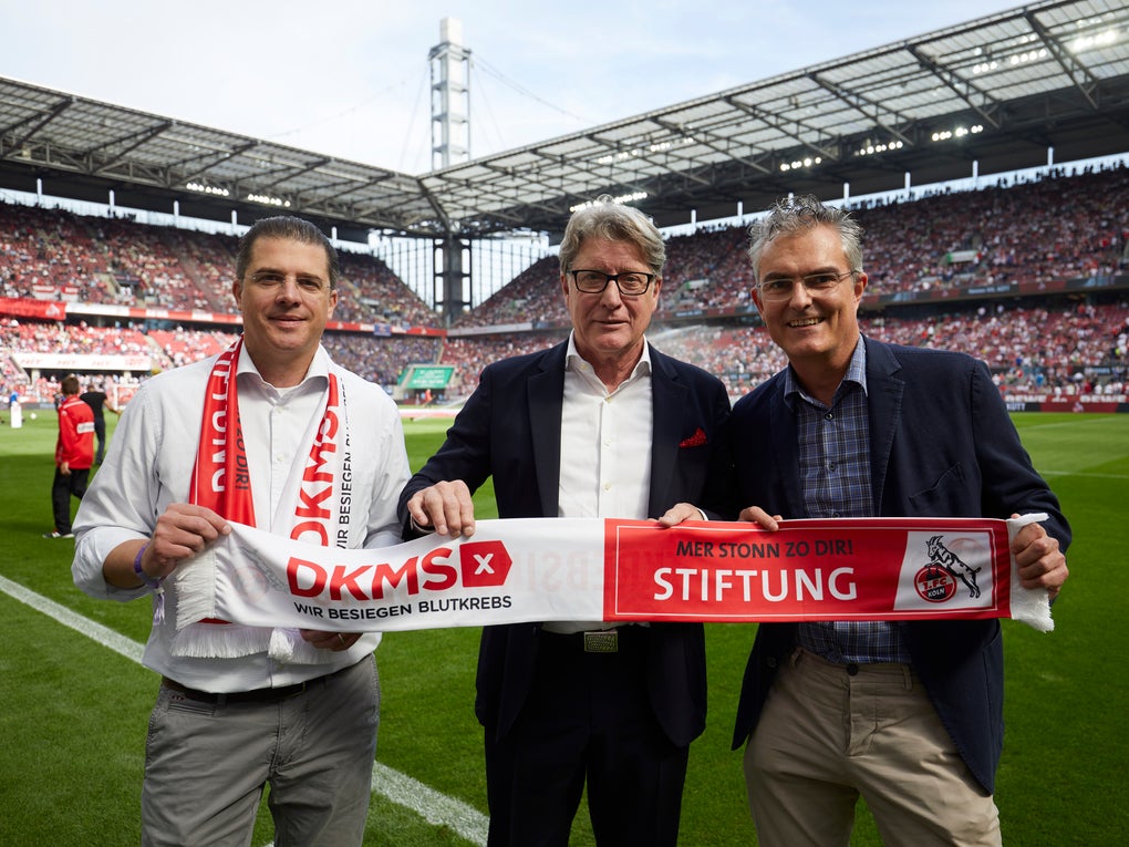 Kooperation zwischen der Stiftung 1. FC Köln und der DKMS Kooperation zwischen der Stiftung 1. FC Köln und der DKMS