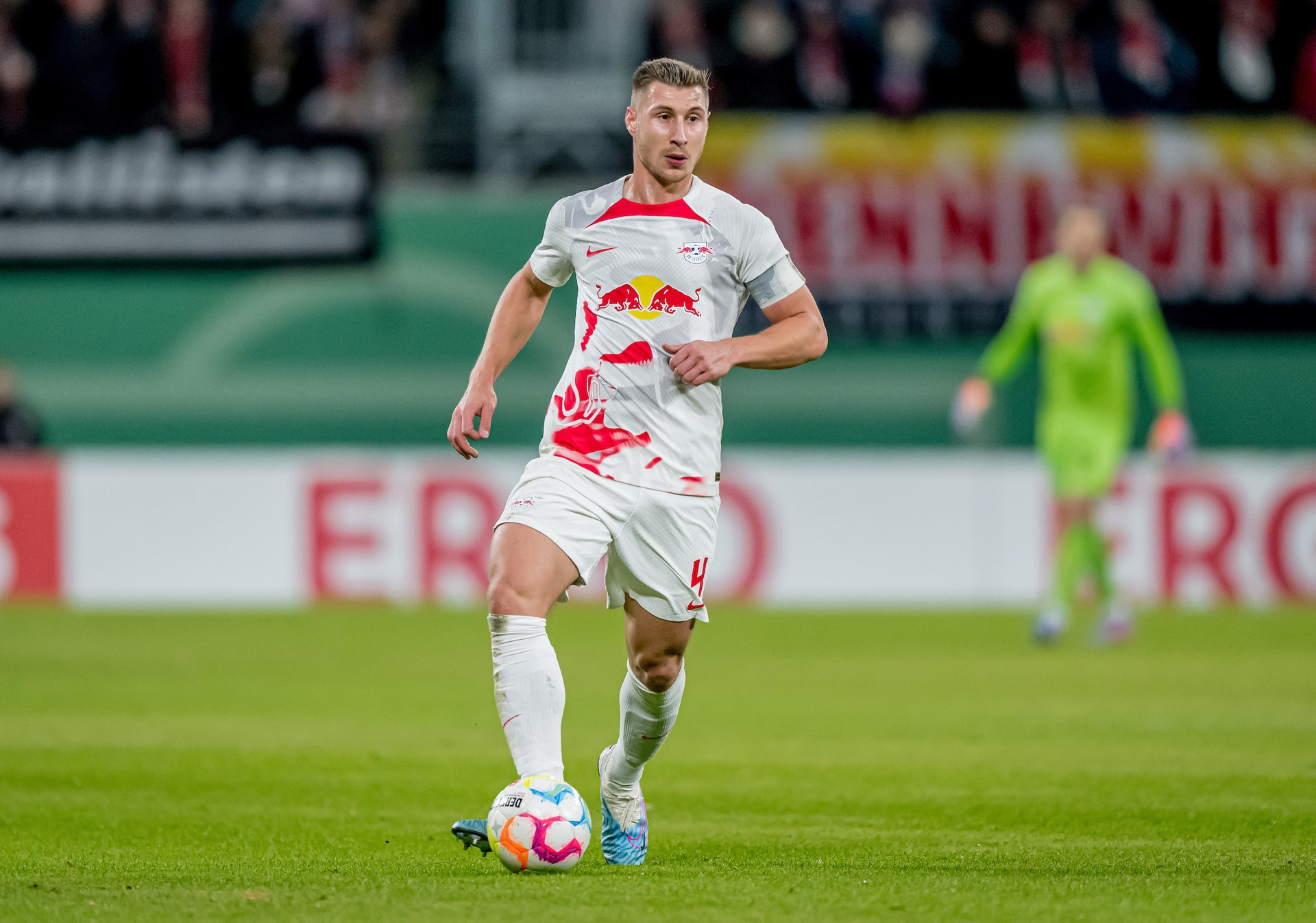 Leipzigs Willi Orban Fussball DFB-Pokal, Achtelfinale: RB Leipzig - TSG 1899 Hoffenheim 3:1 1. Februar 2023: Leipzig (Sachsen), Red Bull Arena; Credit: RB Leipzig / motivio Leipzigs Willi Orban Fussball DFB-Pokal, Achtelfinale: RB Leipzig - TSG 1899 Hoffenheim 3:1 1. Februar 2023: Leipzig (Sachsen), Red Bull Arena; Credit: RB Leipzig / motivio