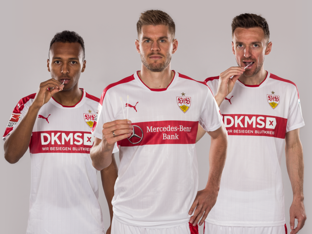 v.l. Julian Green, Simon Terodde und Christian Gentner vom VfB Stuttgart