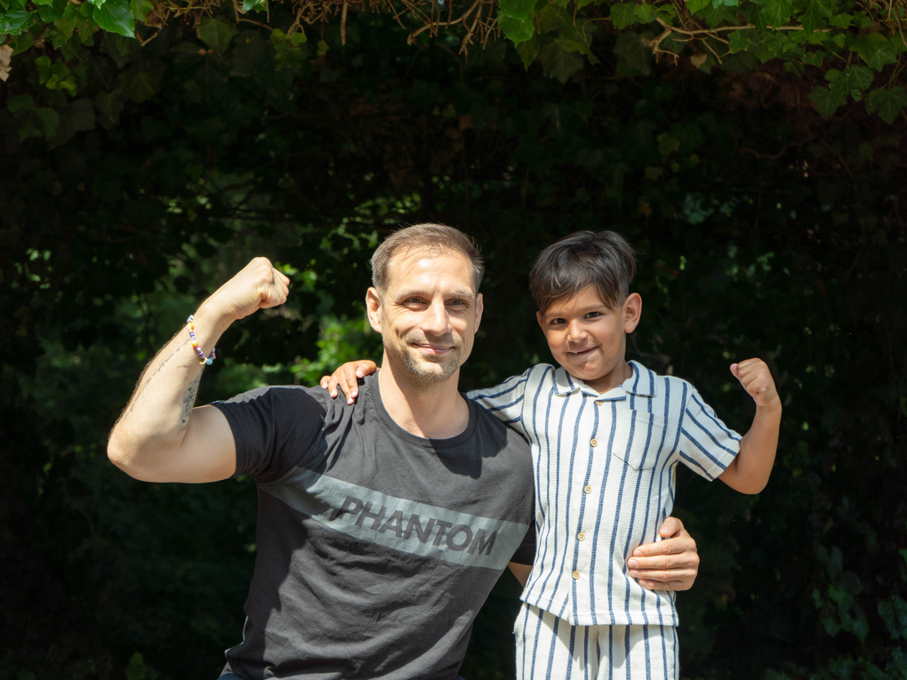 Foto von Spender Sven und Patient Shahil Foto von Spender Sven und Patient Shahil