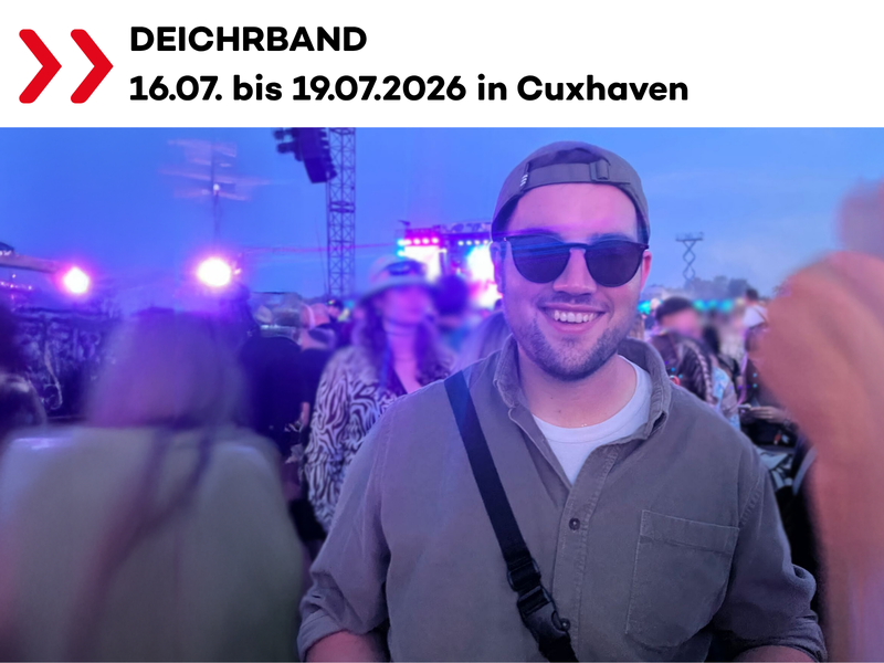 Foto eines Besuchers beim Deichbrand Festival Foto eines Besuchers beim Deichbrand Festival