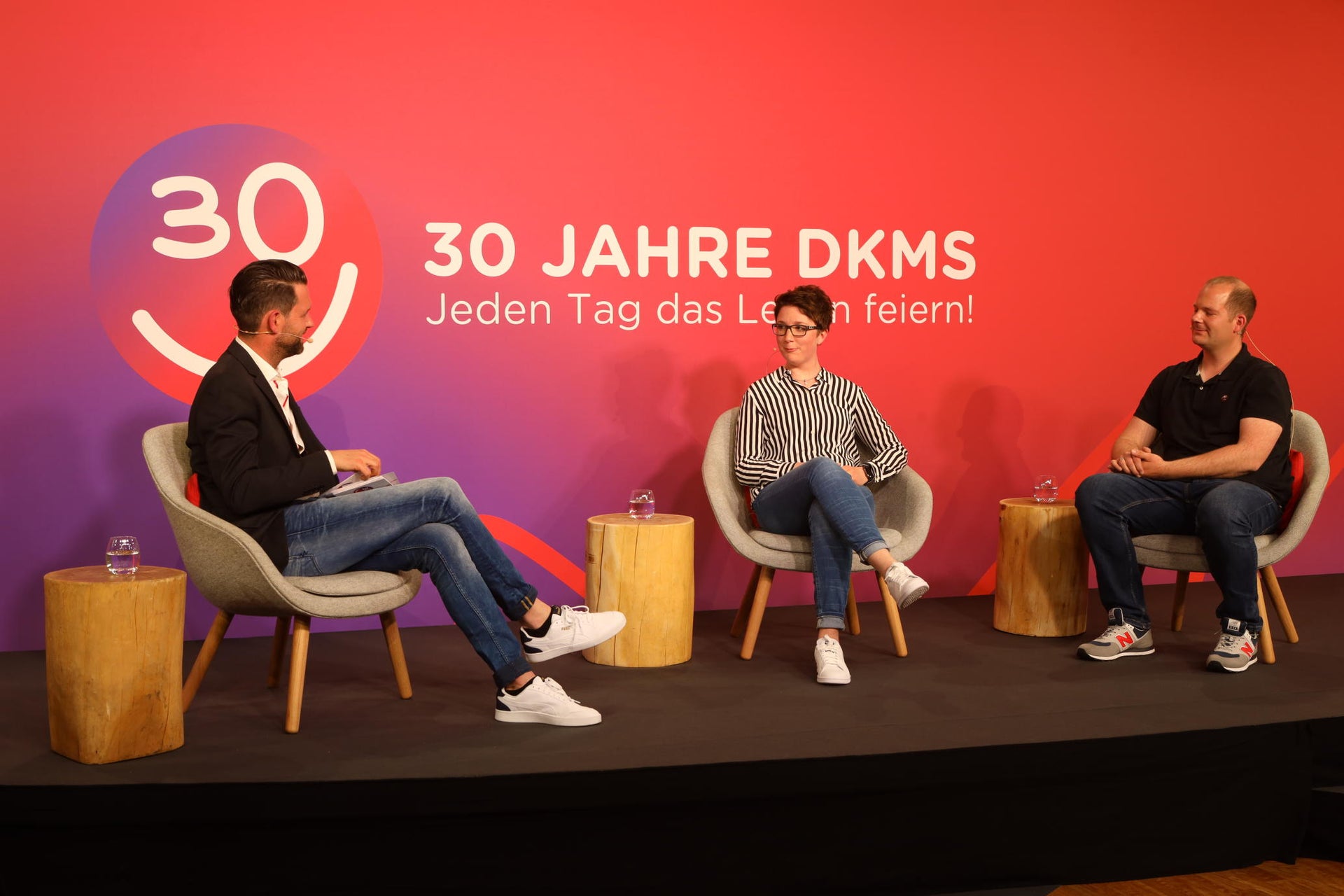 Vanessa Krockenberger mit ihrem Spender Marcus Fellbaum im Gespräch mit Matthias Killing Vanessa Krockenberger mit ihrem Spender Marcus Fellbaum im Gespräch mit Matthias Killing