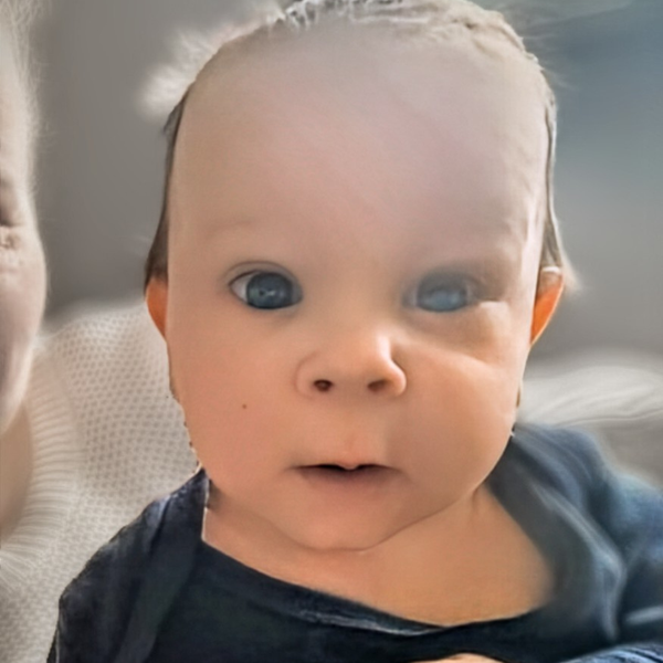 Ein Baby mit blauen Augen Ein Baby mit blauen Augen