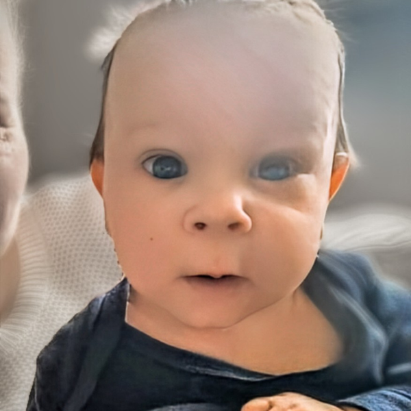 Ein Baby mit blauen Augen Ein Baby mit blauen Augen
