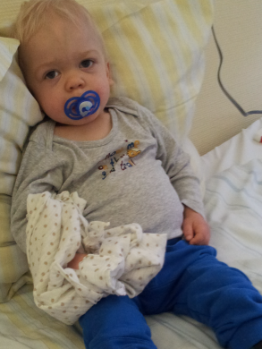 Paul kurz vor seiner Stammzelltransplantation