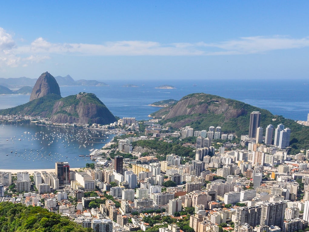 Blick aus der Luft auf die Stadt Rio Blick aus der Luft auf die Stadt Rio