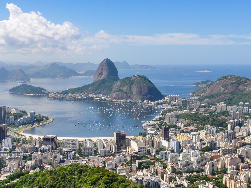 Blick aus der Luft auf die Stadt Rio Blick aus der Luft auf die Stadt Rio