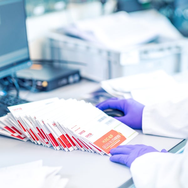 Registrierungsset im Labor. Registrierungsset im Labor.