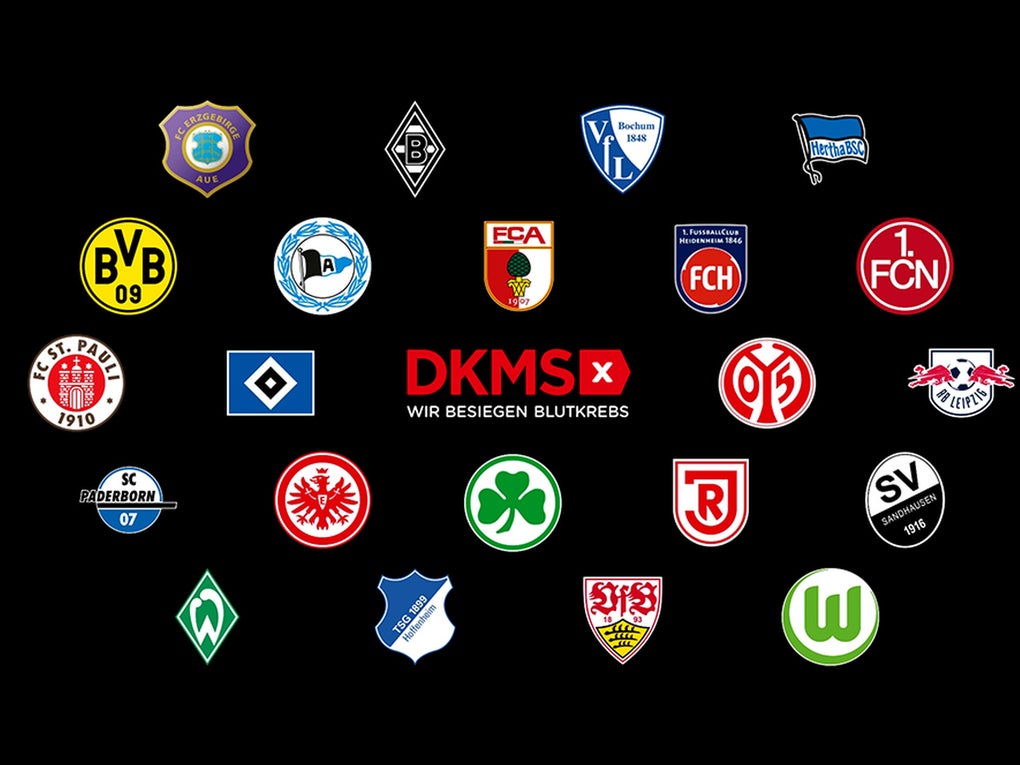 Logos von Fußball Vereinen auf schwarzem Hintergrund Logos von Fußball Vereinen auf schwarzem Hintergrund