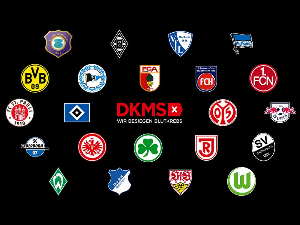 Logos von Fußball Vereinen auf schwarzem Hintergrund Logos von Fußball Vereinen auf schwarzem Hintergrund