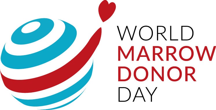Man sieht das Logo vom World Marrow Donor Day Man sieht das Logo vom World Marrow Donor Day