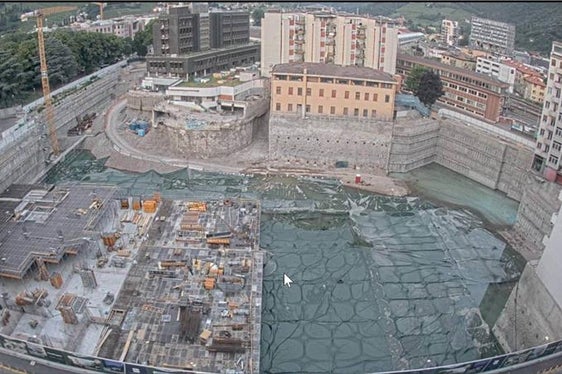 Die Bauarbeiten am Bauprojekt Waltherpark (Foto: Landesagentur für Umwelt und Klimaschutz/Baubüro)