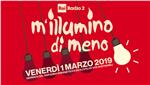 Flyer der Radiokampagne “M’illumino di Meno”; 2019 (Quelle: Homepage Rai Radio2)