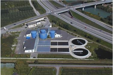 Die Kläranlage Lana (Foto: Landesagentur für Umwelt und Klimaschutz)