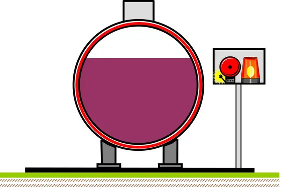 Oberirdische doppelwandige Behälter im Freien (Quelle: Landesagentur für Umwelt und Klimaschutz)