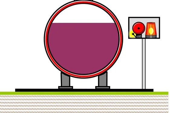 Oberirdische doppelwandige Behälter im Freien (Quelle: Landesagentur für Umwelt und Klimaschutz)