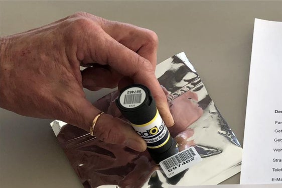 Kit zur Radonmessung (Foto: Landesagentur für Umwelt)