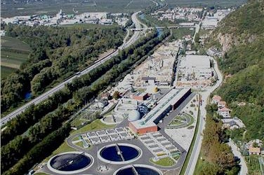 Die Kläranlage Meran (Foto: Landesagentur für Umwelt und Klimaschutz)