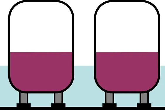 Einwandige Behälter in dichten Auffangbecken (Quelle: Landesagentur für Umwelt und Klimaschutz)