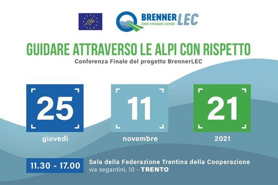 Locandina dell'evento (Fonte: https://brennerlec.life/it/home)